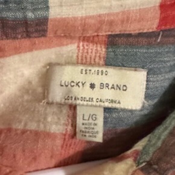 LUCKY BRAND Button-up Blouse Size L - Picture 3 of 3